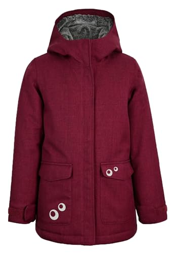 ELKLINE Mädchen warme Winterjacke Pfützengirl | wasserdicht winddicht | reflektierende Details verstellbare Ärmelsaumweite | 3211012, Größe:116-122, Farbe:rioredmelange von ELKLINE