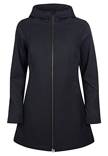 ELKLINE Damen Softshelljacke Soft Skills | Kapuzenmantel tailliert halblang | wasserabweisend windicht | 2013052, Farbe:black, Größe:44 von ELKLINE