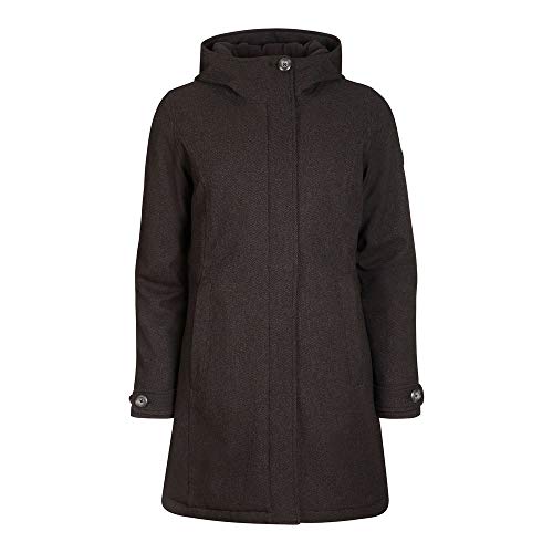 ELKLINE Damen Wintermantel Schnieke | Winterjacke wasserdicht warm mit Kapuze und Fleece elegant gerader Schnitt 2019045, Farbe:Anthra, Größe:46 von ELKLINE