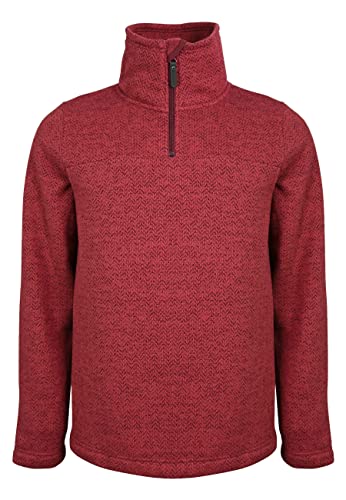 ELKLINE Herren Fleecepullover Rewind | Strickpullover mit Stehkragen und Reißverschluss | Outdoor Freizeit Pullover 106025, Größe:XXL, Farbe:red von ELKLINE