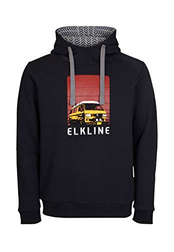 ELKLINE Herren Hoodie Vantastic VW-T3 Synchro Bulli Print 1031086, Farbe:schwarz, Größe:S von ELKLINE