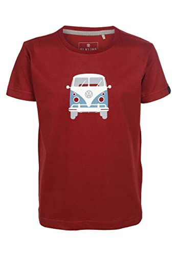 Kinder T-Shirt Teeins mit VW Bulli Print 3041171, Farbe:syrahred, Größe:104-110 von ELKLINE