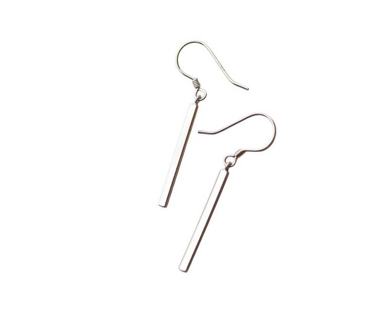 ELLAWIL Paar Ohrhaken lange Streifen Anhänger Schmuck Geschenk Silber Ohrschmuck Ohrhaken (GESCHENKIDEE, Sterling Silber 925), inklusive Geschenkschachtel von ELLAWIL