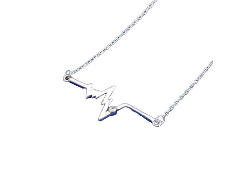 ELLAWIL Silberkette Damen Kette mit Silberanhänger Herzschlag Halskette mit Herz Schmuck (GESCHENKIDEE, Kettenlänge: ca. 40 cm verlängerbar um 5 cm, Sterling Silber 925), inklusive Geschenkschachtel von ELLAWIL