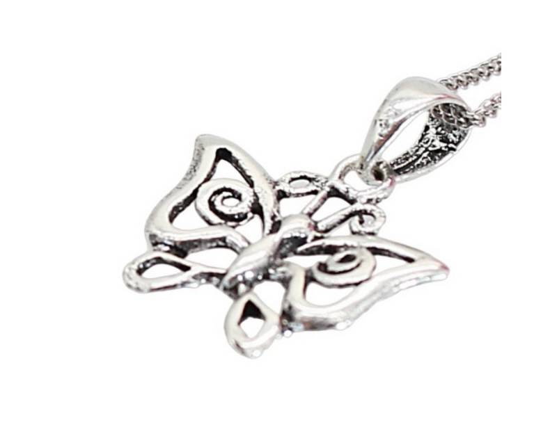 ELLAWIL Silberkette Damenkette mit Anhänger in Schmetterlingsform Mädchen Schmetterling (GESCHENKIDEE, Kettenlänge 40 cm, Sterlingsilber 925), inklusive Geschenkschachtel von ELLAWIL