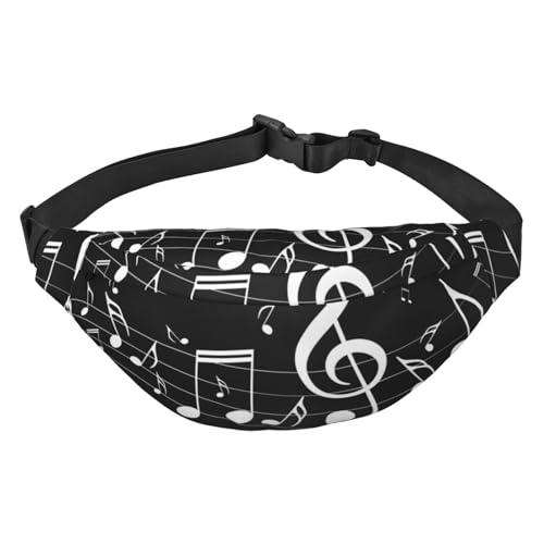 Abstrakte Klaviertasten mit Musiknoten Hüfttasche zum Laufen Bauchtasche für Damen und Herren Crossbody Gürteltasche Bauchtasche, mehrfarbig, Einheitsgröße, Kuriertasche von ELMAIN