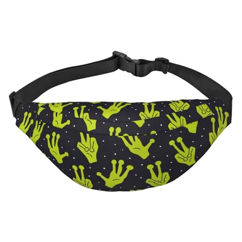 Aliens Hands UFO Hüfttasche zum Laufen für Damen und Herren Crossbody Gürteltasche Bauchtasche, mehrfarbig, Einheitsgröße, Kuriertasche von ELMAIN