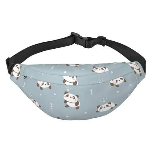 Bauchtasche für Herren und Damen, niedliches Cartoon-Panda-Design, Gürteltasche für Wandern, Laufen, Radfahren, Fitnessstudio, Outdoor-Sport, Reise, Gürteltasche, mehrfarbig, Einheitsgröße, von ELMAIN