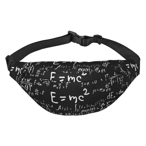 Blackboard Scientific Formulas Calculations Physics and Mathematics Fanny Pack for Men Women, Waist Bag for Hiking Running Biking Gym Outdoor Sports Travel Belt Bag, mehrfarbig, Einheitsgröße, von ELMAIN