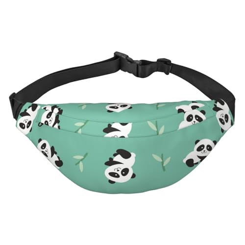 Kawaii Bauchtasche mit niedlichem Panda-Muster für Damen und Herren, Gürteltasche für Workout, Laufen, Reisen, mehrfarbig, Einheitsgröße, Kuriertasche von ELMAIN