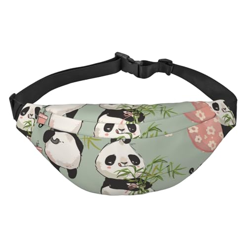 Little Panda Collection Gürteltasche für Herren, modische Umhängetasche, Bauchtasche für Damen, Hüfttasche mit verstellbarem Riemen, mehrfarbig, Einheitsgröße, Kuriertasche von ELMAIN