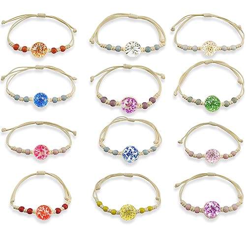 ELNLE Freundschaftsarmbänder Armband Kinder Freundschaftsarmband Handgefertigtes Freubdschaftsarmbänder GeflochteneVerstellbar für Mitgebsel Mädchen Kindergeburtstag Gastgeschenke(12 Stücke) von ELNLE