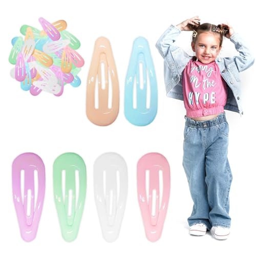 30 Stück bonbonfarbene Baby-Haarspangen, bunte Druckknopf-Haarspangen Kleinkinder-Haarspangen kleine Haarspangen Mädchen-Haarspangen sichere und bezaubernde Haar-Accessoires für Mädchen Kinder Babys von ELNX