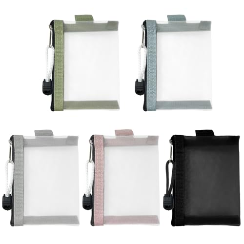 5 Stück Netzbeutel mit Reißverschluss, 10,5 x 7,5 cm, Nylon, Kleiner Reißverschlussbeutel, Kleiner Beutel mit Reißverschluss, Mini-Netzbeutel mit Reißverschluss, Reise-Minibeutel von ELNX