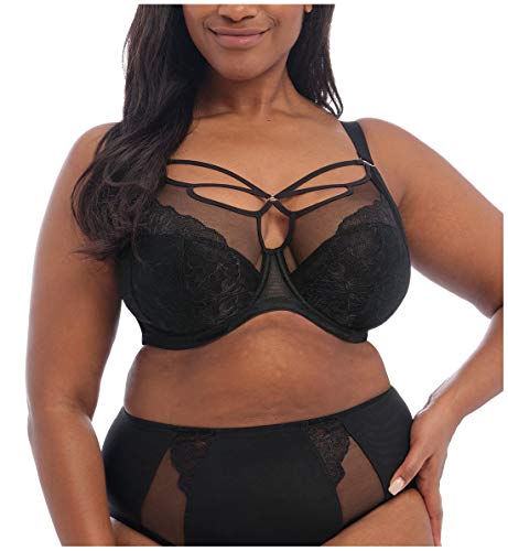 Elomi Damen Brianna Strappy Underwire Bra Plunge-BH, Blickdicht, Schwarz, 95G von ELOMI