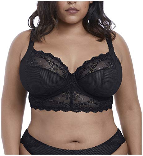 ELOMI Damen Charley Longline Underwire Bralette Plunge-BH, schwarz, 75F von ELOMI