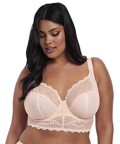 ELOMI Damen Charley Longline Bralette mit Bügel Plunge-BH, Undurchsichtige, Rosa-Ballet Pink, 90H von ELOMI