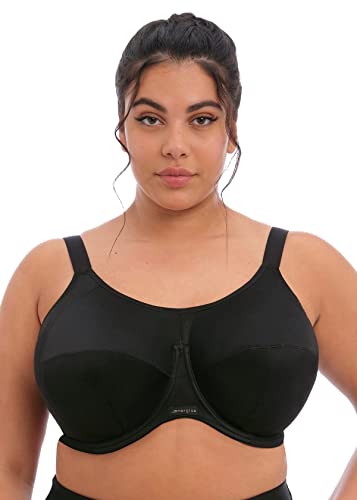 ELOMI Damen Sport-BH, Blickdicht, Schwarz, 85L von ELOMI