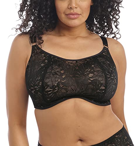 Elomi Damen Kelsey Bralette mit Bügel BH mit voller Abdeckung, Undurchsichtige, Schwarz, 90F von Elomi