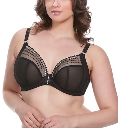 Elomi Damen Tief BH, Halbtransparent, Schwarz, 85FF von ELOMI