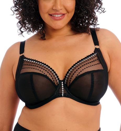 Elomi Damen Tief BH, Halbtransparent, Schwarz, 85FF von ELOMI