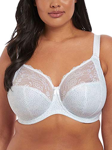 ELOMI Damen Morgan Banded Underwire Stretch Lace Bra Vollschalen BH, weiß, 100F von ELOMI