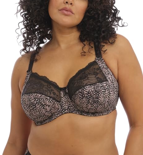 ELOMI Damen Women's Morgan Banded Bra: Comfort & Support. Three-Section Cup, Side Frame, Stretch Lace. Dd+ Bras BH, 1 Keine (Deckkraft hat Keine Einheit), Ebenholz, 90L ELOMI Damen Women's Morgan Banded Bra: Comfort & Support. Three-Section Cup, Side Frame, Stretch Lace. Dd+ Bras BH, 1 Keine (Deckkraft hat Keine Einheit), Ebenholz, 90L von ELOMI