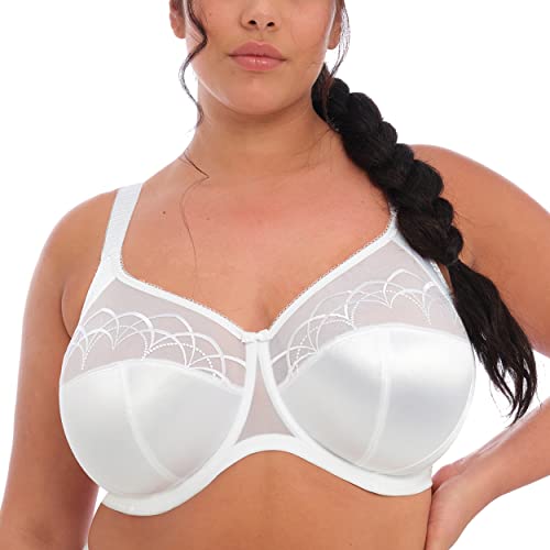 ELOMI Damen Morgan Underwire Banded Stretch Lace Bra BH mit voller Abdeckung, Weiß, 95K von Elomi