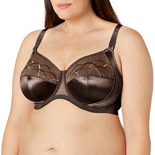 ELOMI Damen Plus Size Cate Underwire Full Cup Banded Bra BH, Pecan, 100J von ELOMI