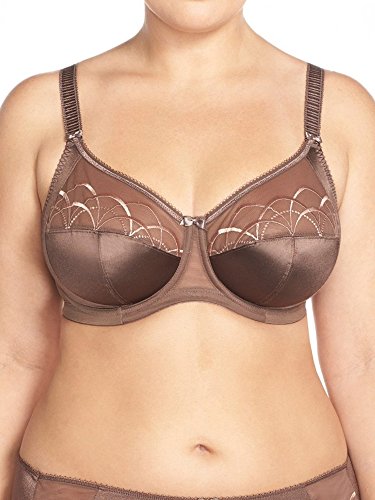 ELOMI Damen Plus Size Cate Underwire Full Cup Banded Bra BH, Pecan, 105H von ELOMI