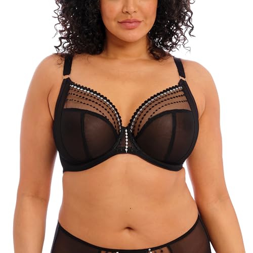 ELOMI Damen Plus Size Matilda Underwire Plunge Bra BH, schwarz, 95F von ELOMI