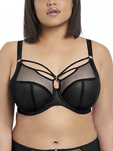 ELOMI Damen Sachi Bügel Trägern Plunge-BH, schwarz, 80G von ELOMI