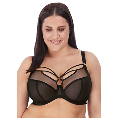 ELOMI Damen Sachi Strappy Underwire Bra Plunge-BH, schwarz, 75F von ELOMI