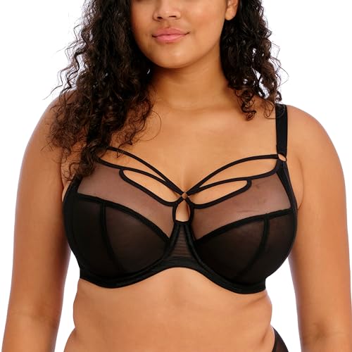 Elomi Damen Sachi Strappy Underwire Bra Plunge-BH, schwarz, 95E von ELOMI