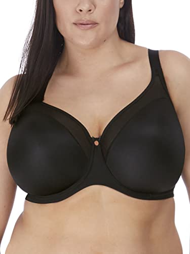 ELOMI Damen Smooth Underwire Molded Bra Geformerter BH, schwarz, 85E von ELOMI