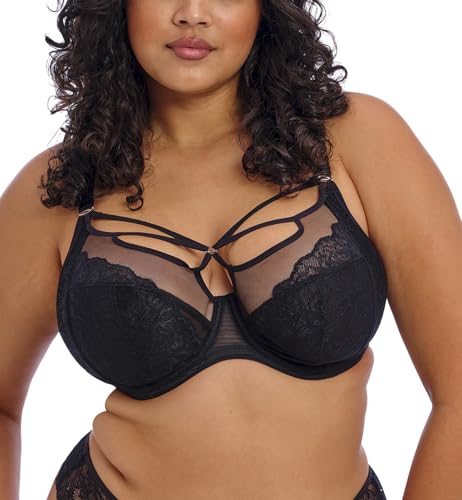 ELOMI Damen Women's Brianna Underwire Bra Plunge-BH, Undurchsichtige, Schwarz, 75FF ELOMI Damen Women's Brianna Underwire Bra Plunge-BH, Undurchsichtige, Schwarz, 75FF von Elomi