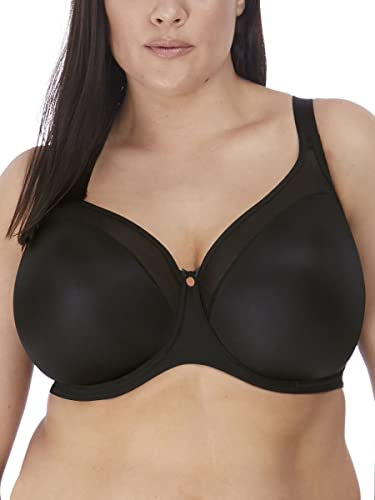 ELOMI Women's Plus Size Smooth Underwire Molded Bra, Black, 38GG von ELOMI