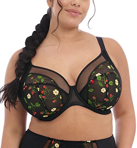 ELOMI Womens Plus Size Samira Underwire Plunge Bra, Black, 42F von ELOMI