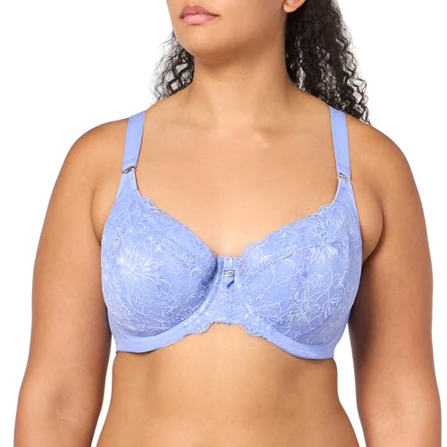 Elomi Damen Brianna Underwire Padded Half-Cup Bra Demi BH, Undurchsichtige, Jacaranda, 90G Elomi Damen Brianna Underwire Padded Half-Cup Bra Demi BH, Undurchsichtige, Jacaranda, 90G von Elomi