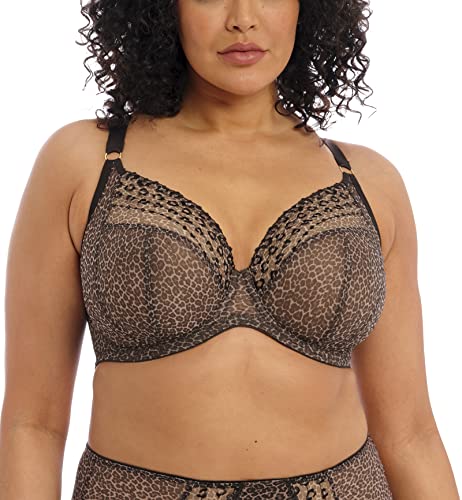 Elomi Damen Matilda ungefütterter Plunge Bügel-BH mit J-Haken, Leopard, 100G von ELOMI