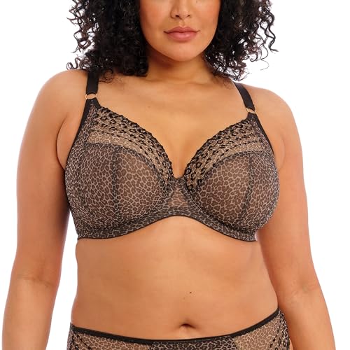 Elomi Damen Matilda ungefüttert Plunge Unterfaden-BH mit J-Haken, leopard, 38HH Elomi Damen Matilda ungefüttert Plunge Unterfaden-BH mit J-Haken, leopard, 38HH von Elomi