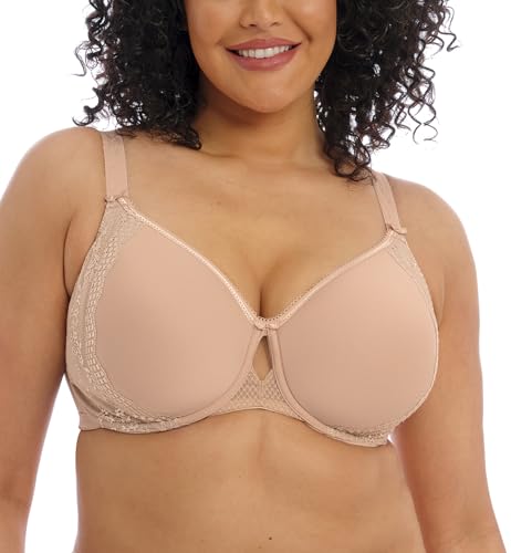 Elomi Damen Women's Charley Bandless Bra: Floral Lace, Breathable Spacer Fabric, Diamond Mesh Detail. Dd+ Bras T-Shirt-BH, Undurchsichtige, Kitz, 105E von Elomi