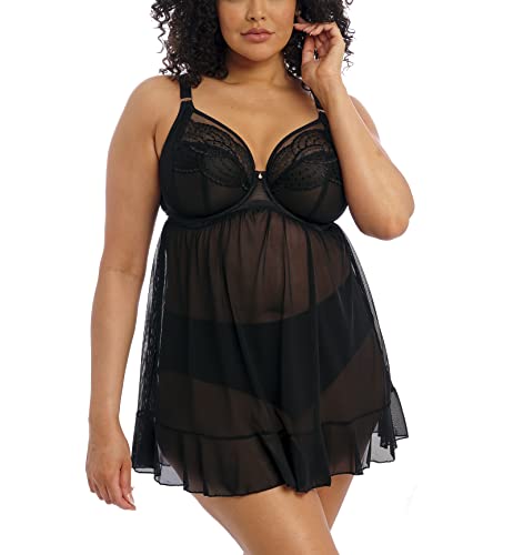 Elomi Damen Priya Babydoll mit Bügel Plunge-BH, Black, 90E von ELOMI