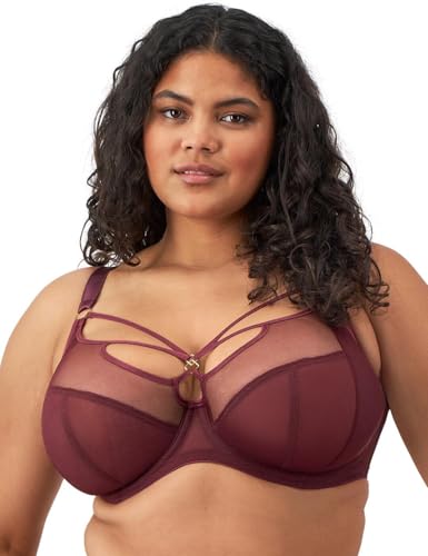 Elomi Damen Women's Plus Size Sachi Strappy Underwire Bra Plunge-BH, Cabernet, 100F Elomi Damen Women's Plus Size Sachi Strappy Underwire Bra Plunge-BH, Cabernet, 100F von Elomi