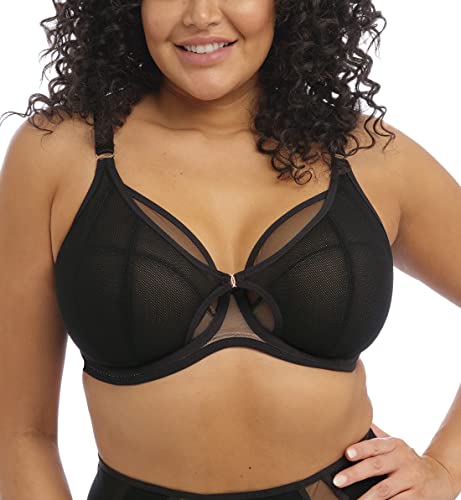 ELOMI Damen Full Coverage Plunge BH Blickdicht, Schwarz, 95GG von ELOMI