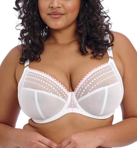 Elomi Women's Plus Size Matilda Underwire Plunge Bra, White, 36GG von ELOMI