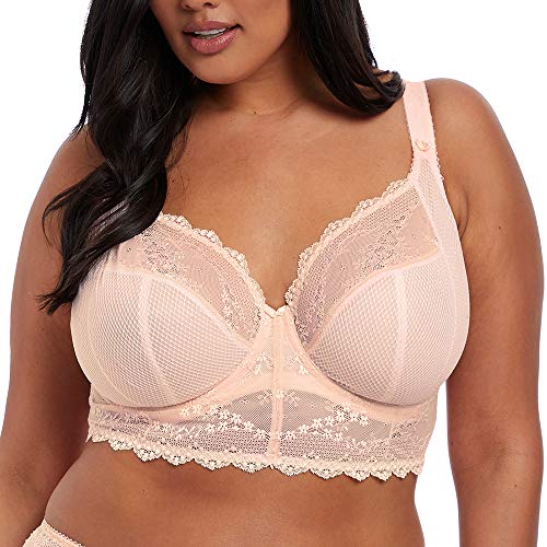 ELOMI Damen Charley Longline Bralette mit Bügel Plunge-BH, Durchsichtig, Rosa-Ballet Pink, 90H von ELOMI