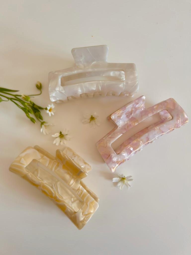 Haarklammer Perlmutt | Haarspange Hair Clip Trend Haar Accessoire von ELRAHStudio