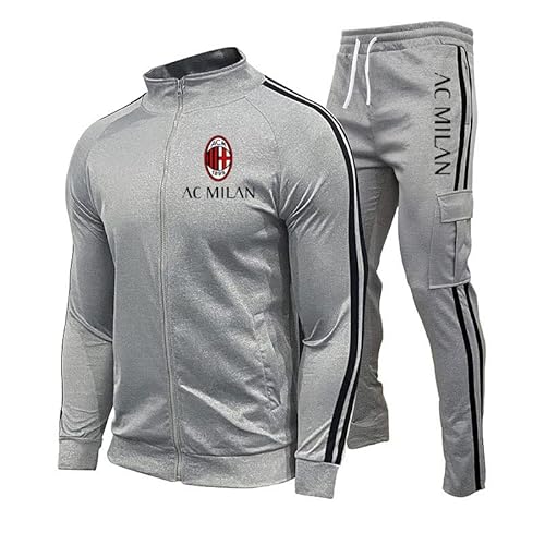 ELROAL Herren Trainingsanzug Einstellen Fitnessstudio Milǎň Joggen Böden Beiläufig Voll Postleitzahl Jogger Sport Trainingsanzug Mit Taschen Postleitzahl/D/3XL von ELROAL