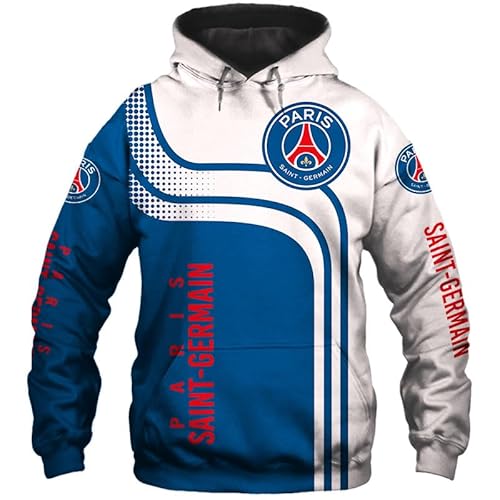 ELROAL Hoodies Jacken Dünne 3D Paris Volldruck Pullover Männer & Frauen Casual Polyester Sweatshirt Jogging/B/XXL von ELROAL